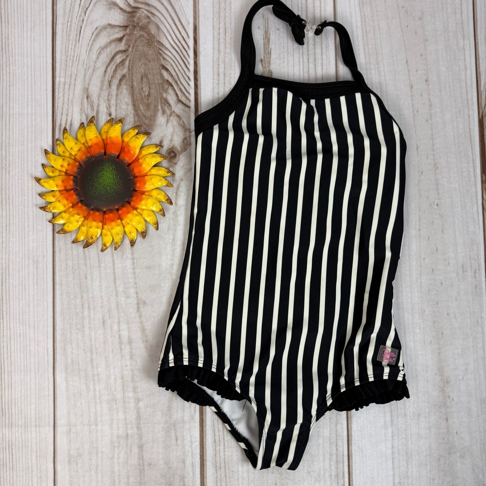 Ruth Butts Girls One Piece Halter Swimsuit‎ Size 7